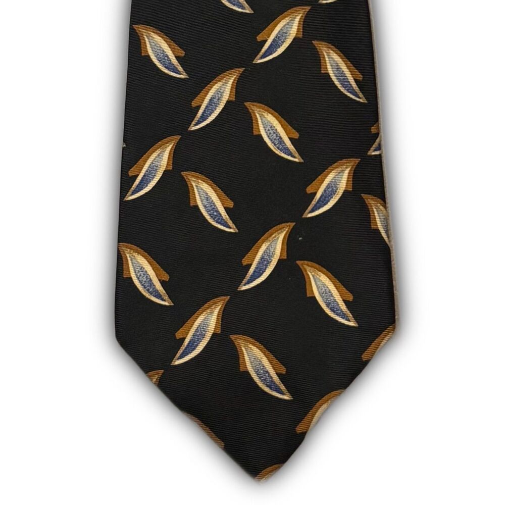 Jos. A. Bank Navy Medallion-Patterned Silk Tie